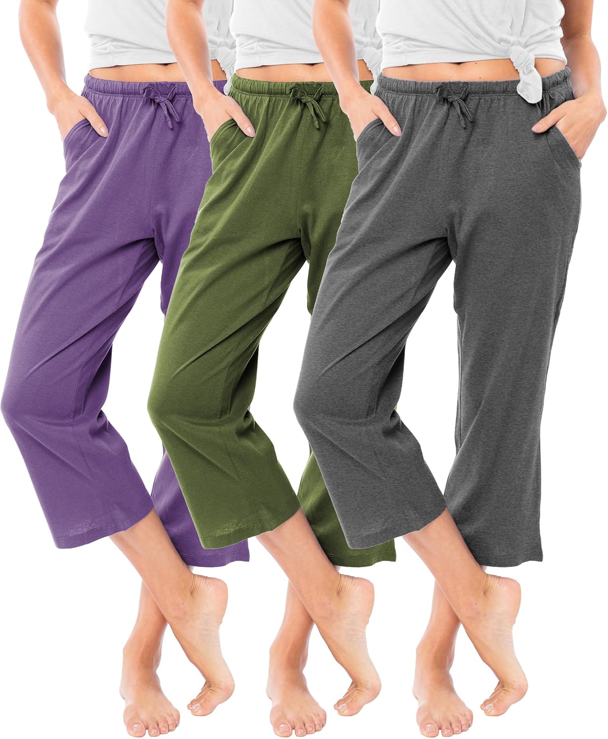 Comfortable Cotton Lounge Pants for Yoga and Sleep - Multi Packs