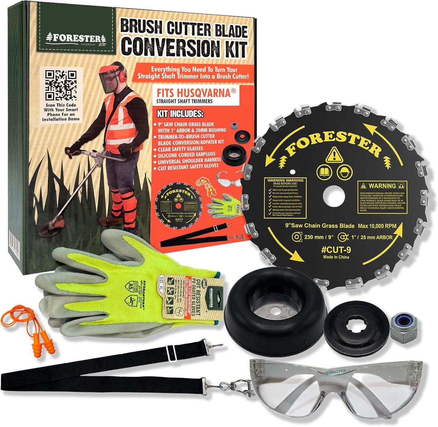 FORESTER Brush Cutter Trimmer Conversion Kit for Husqvarna