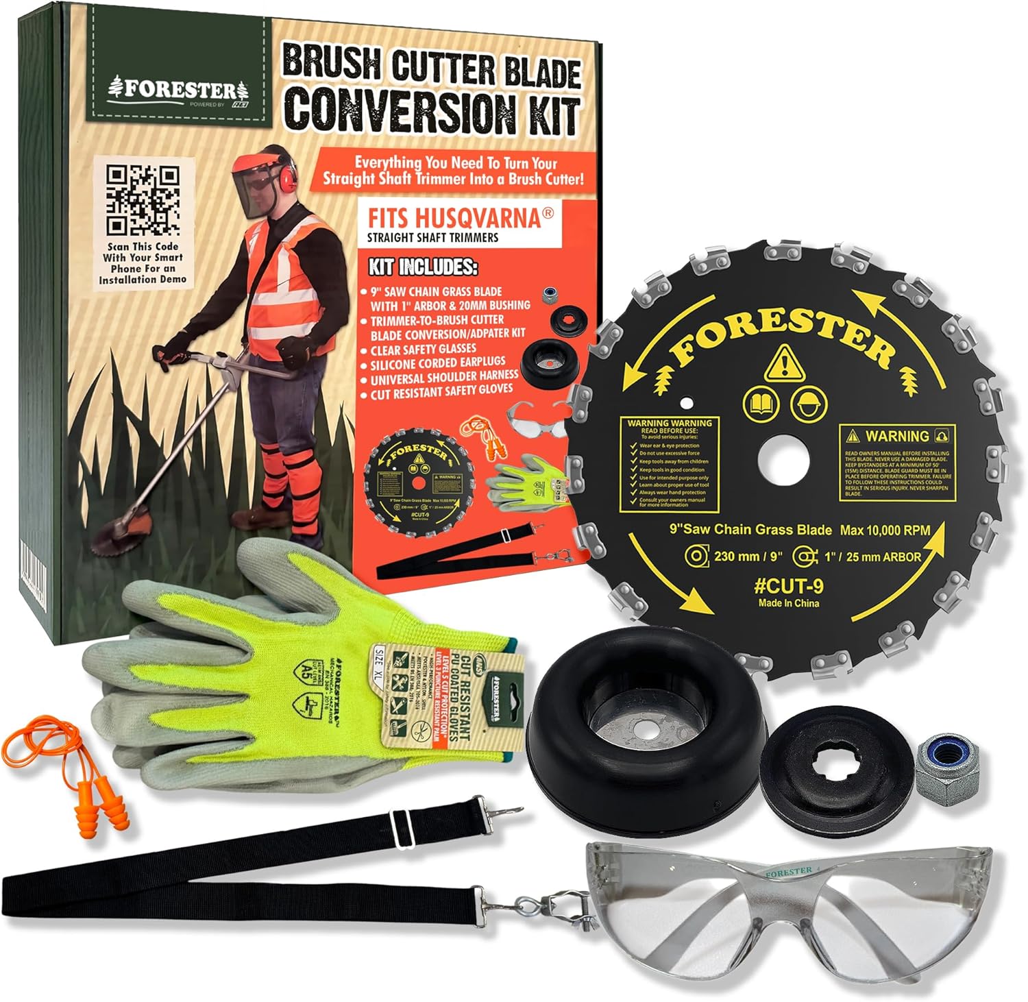 FORESTER Brush Cutter Trimmer Conversion Kit for Husqvarna