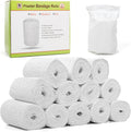 12pc Plaster of Paris Rolls - Fast Setting Gauze for Masks & Casts
