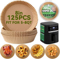 125 Round Non-stick Air Fryer Liners by OAMCEG