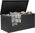 260 Gallon Double-Wall Deck Box with Divider - Large Outdoor Storage