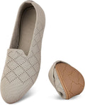 Knitted Round Toe Women's Flats - Foldable Comfortable Travel Shoes
