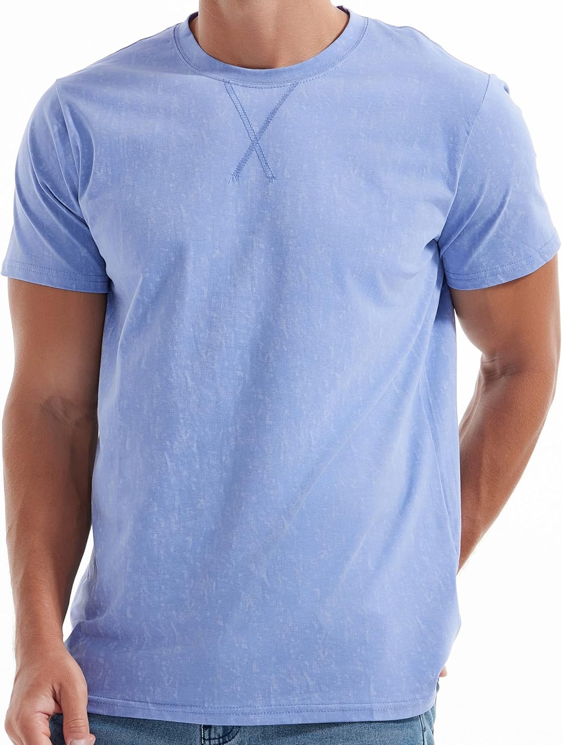 KLIEGOU Men's Premium Cotton Crew Neck T-Shirts for Summer