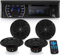 Pyle Marine Head Unit Receiver Speaker Kit - Waterproof Stereo