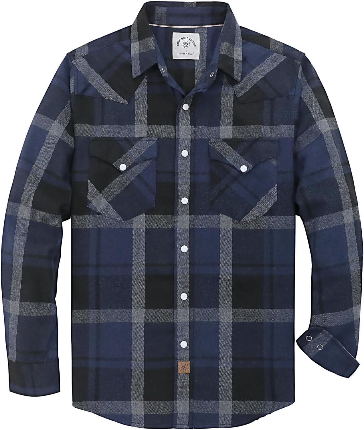 Dubinik Flannel Shirt for Men - Vintage Pearl Snap Western Style