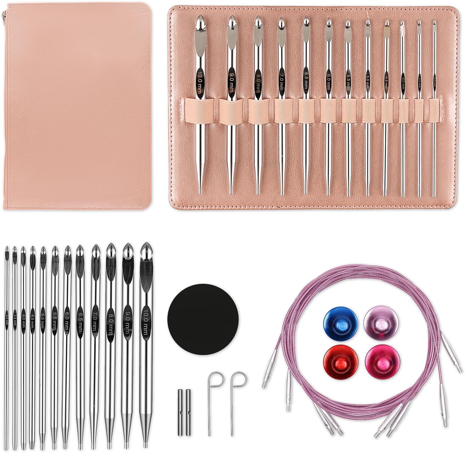 Tunisian Crochet Hooks Set for Ergonomic Comfort and Versatility