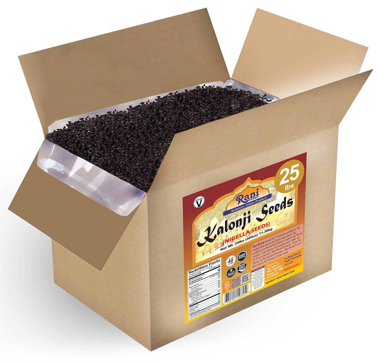 Kalonji Seeds 400oz Bulk Box - All Natural & Gluten Friendly