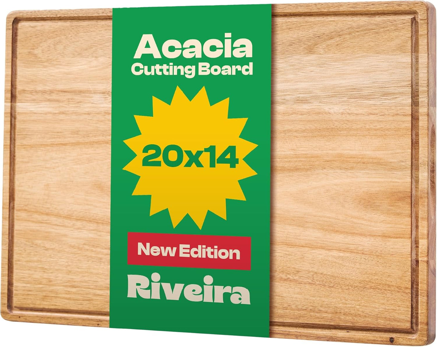 Acacia Wood Cutting Board - Gourmet Grandeur 20 x 14 Inches