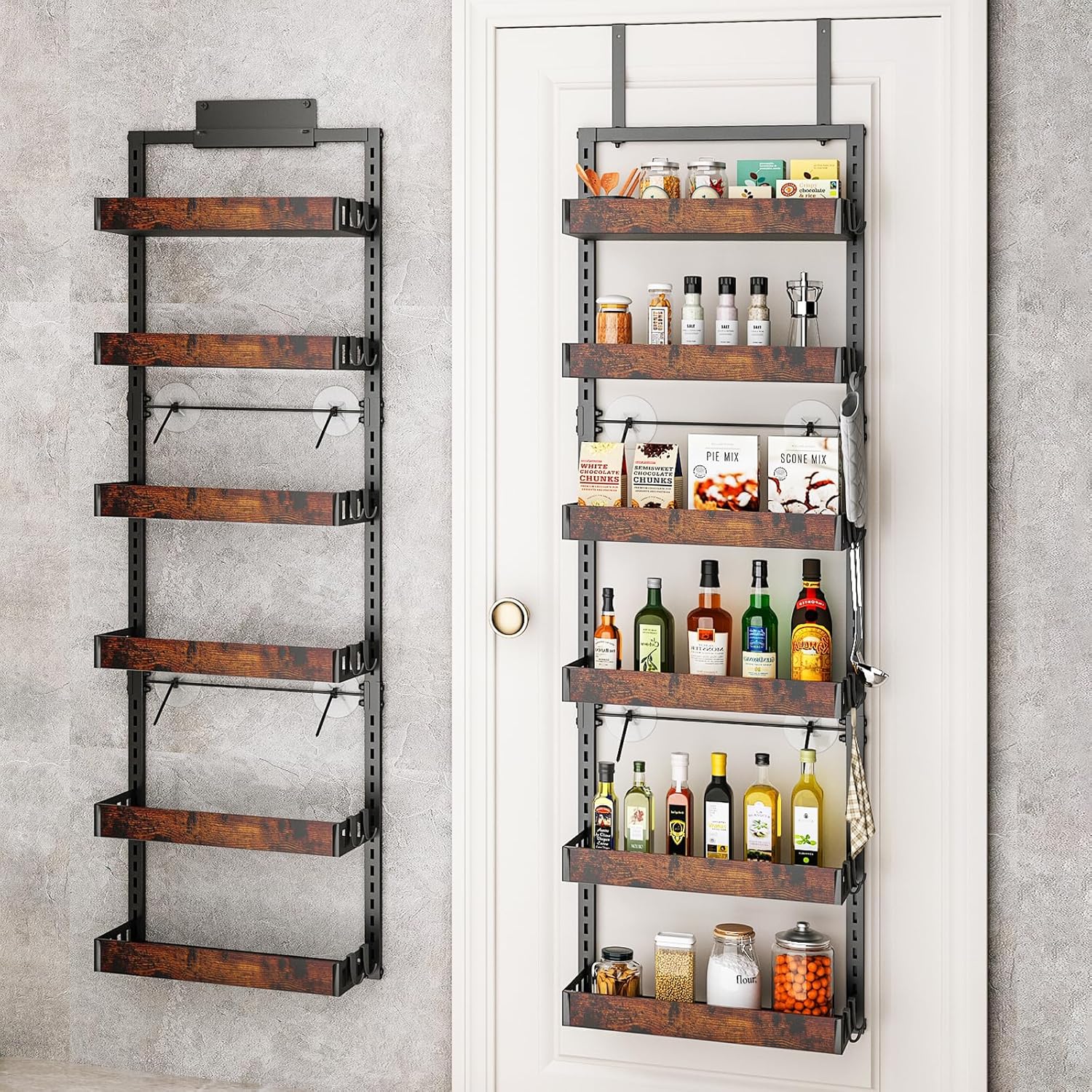 Over the Door Pantry Organizer for Kitchen and Bathroom Storage