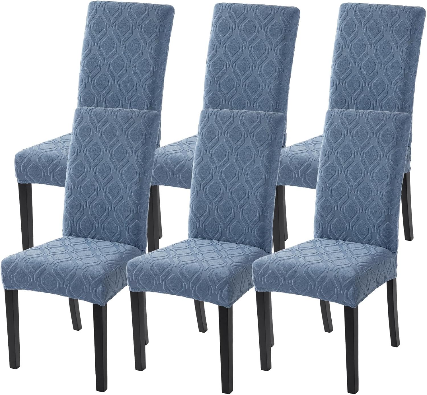 SearchI Stretch Jacquard Dining Room Chair Covers Set of 6