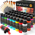 Nicpro 36 Colors Acrylic Paint Set with Brushes & Palette - Versatile