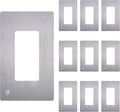 Screwless Brushed Silver 1-Gang Wall Plate - Child Safe Cover