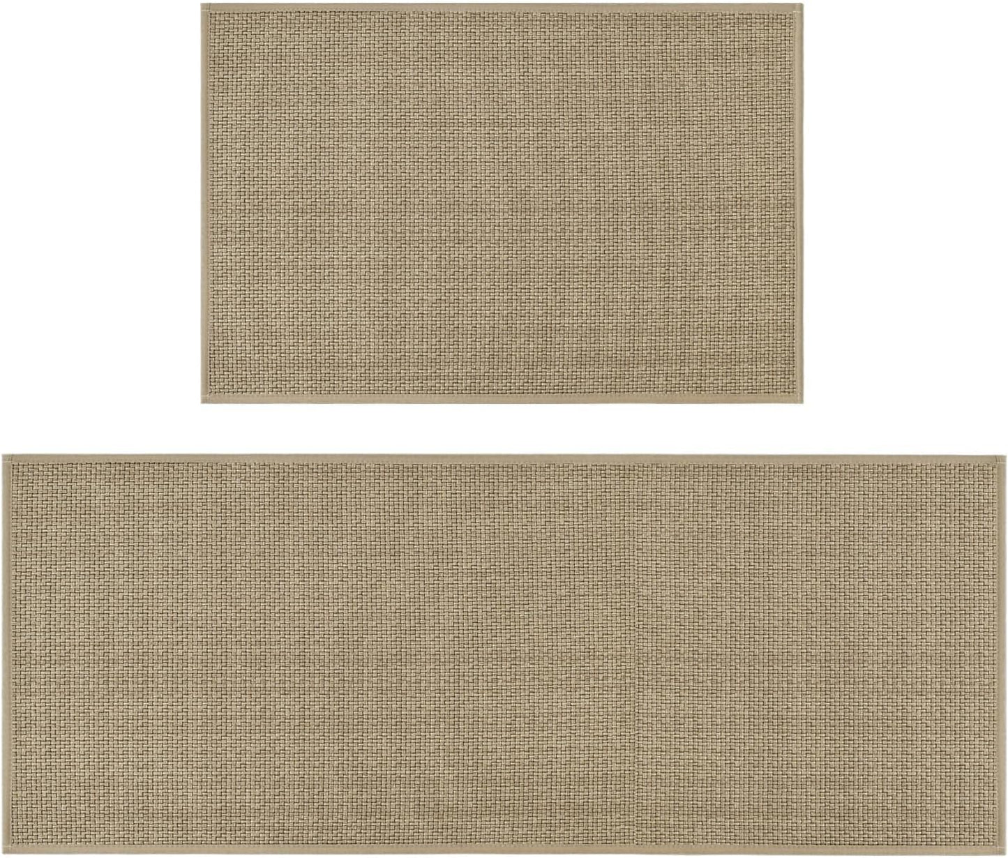 Washable Non Slip Kitchen Rugs Set of 2 for Safe Floors