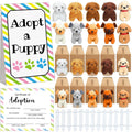 20 Set Adopt A Puppy Favors for Party - Realistic Mini Plush Dogs