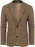 Men Tweed Blazer Wool Herringbone Sport Coat Jacket - Classic