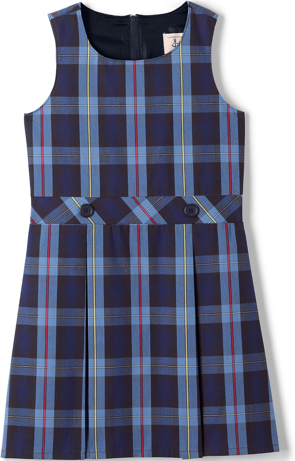 Lands' End Girls Uniform Plaid Jumper for Stylish School Days