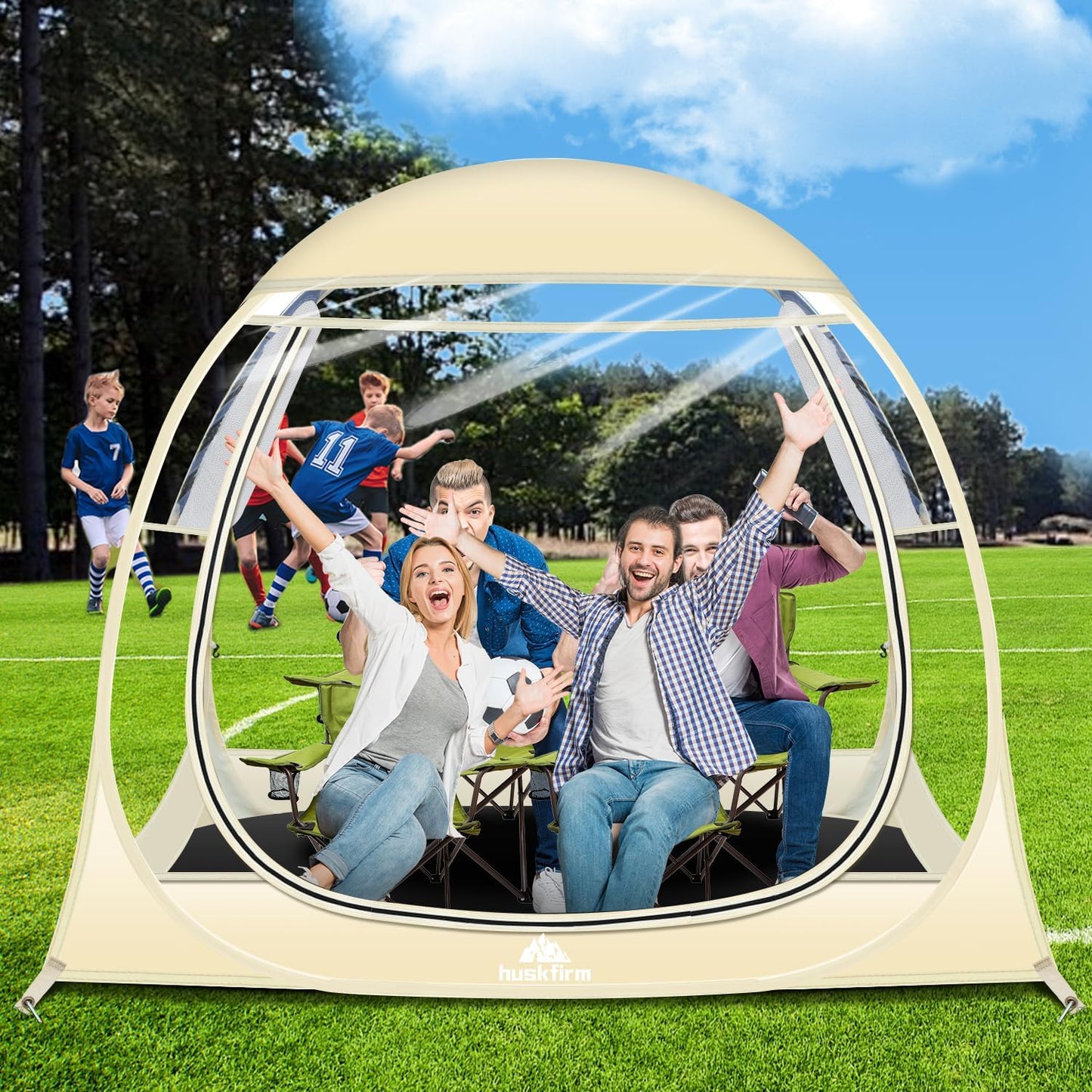 Clear Bubble Sports Tent: Quick Setup, Waterproof & Windproof - Huskfirm