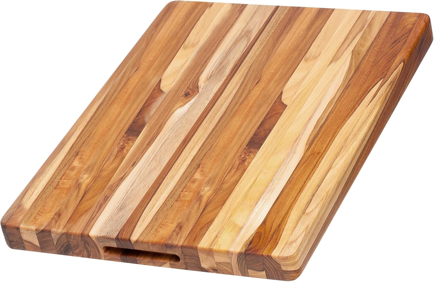 Teakhaus Large Wood Cutting Board with Grip Handles for Gifts