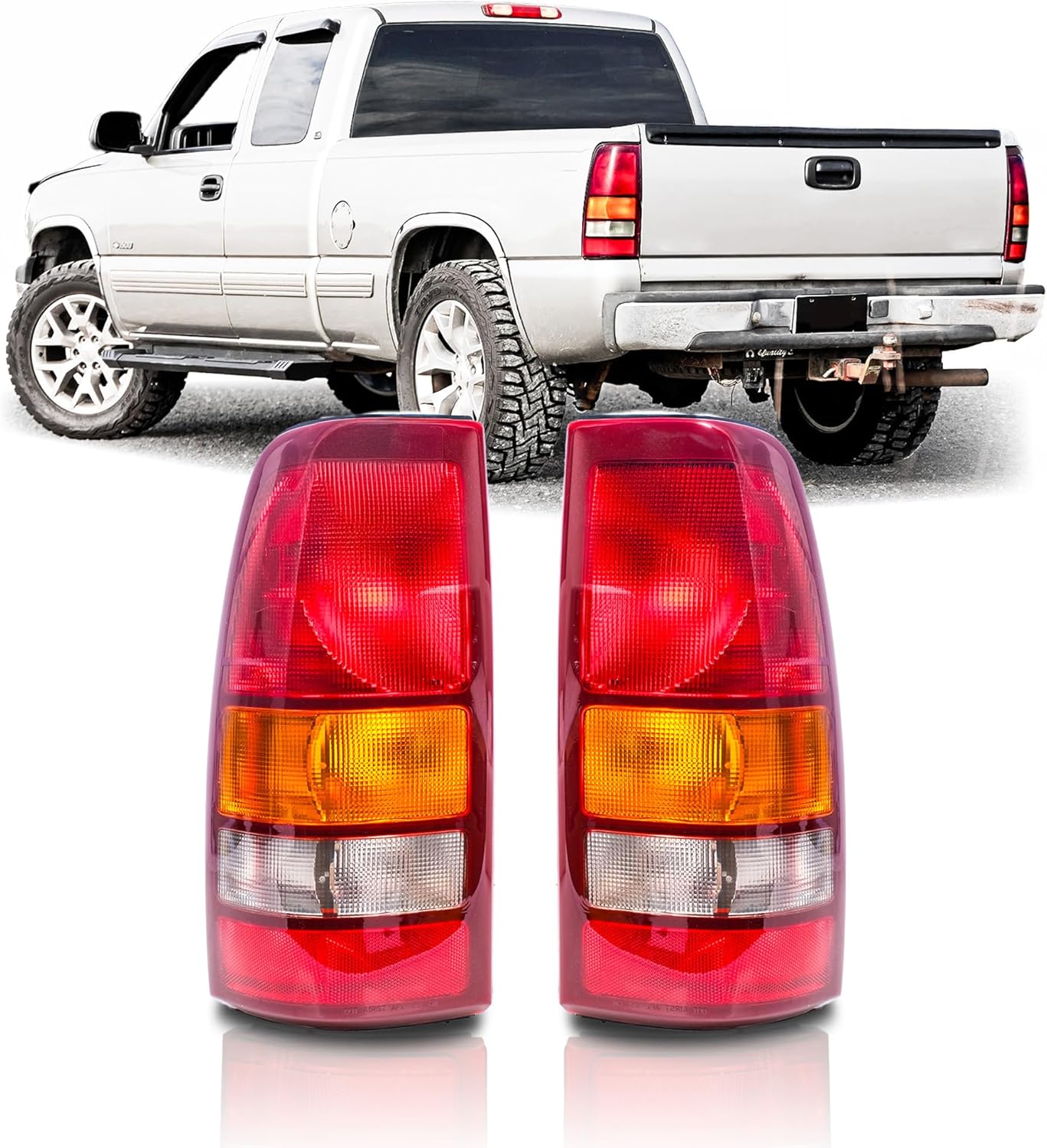 Tail Lights Assembly for 1999-2002 Chevy Silverado & GMC Sierra