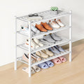 Smiry Bamboo Shoe Rack for Closet 4 Tier - Compact Stackable Organizer