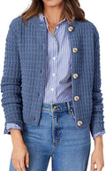 Women's Knit Cardigan Sweater - Classic Buttoned Open Front