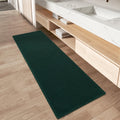 Waffle Runner Rug 17 in x 72 in Dark Green - Super Absorbent Bath Mat