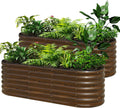 SnugNiture Galvanized Steel Raised Garden Bed 6x2x2 ft - Deep Root