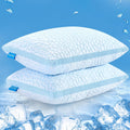 Double Sided Cooling Pillow for Hot Sleepers - Adjustable Queen Set