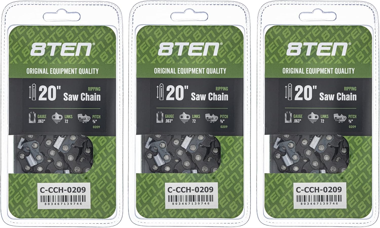 8TEN Ripping Chainsaw Chain 20 Inch for Stihl and Husqvarna