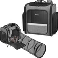 Pawtners Cat Carrier Backpack Expandable Tunnel - Comfortable Travel