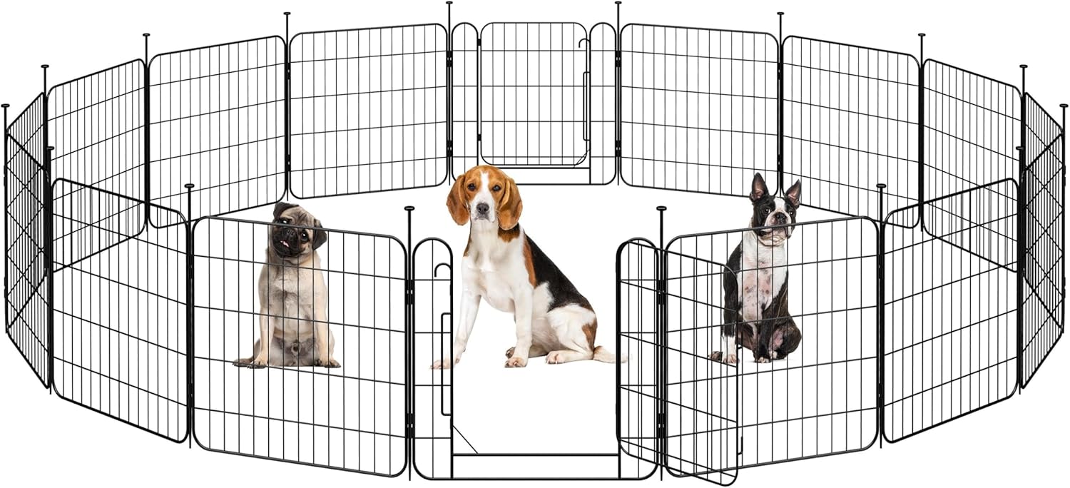Yaheetech Dog Playpen for Small Pets - Expandable Indoor Outdoor