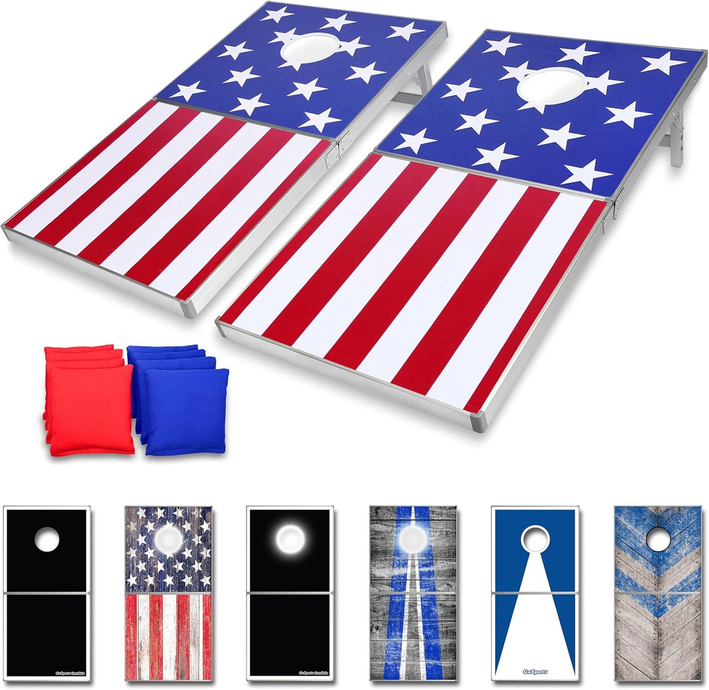 GoSports 4 x 2 ft Aluminum Cornhole Game Set for Fun Events