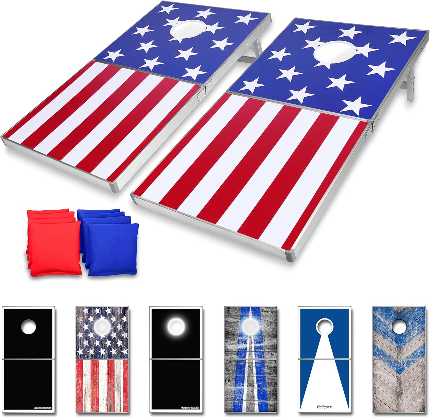 GoSports 4 x 2 ft Aluminum Cornhole Game Set for Fun Events