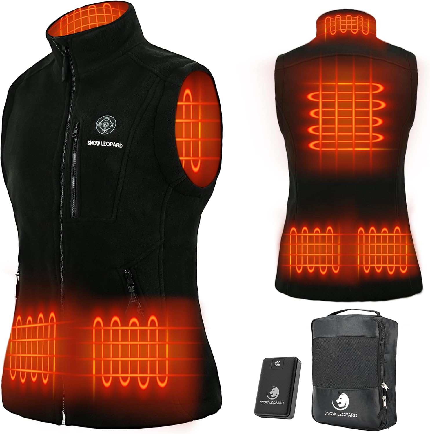 SNOW LEOPARD Womens Heated Vest for Ultimate Warmth and Comfort