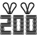 200 PCS M5 Carabiners 2in Black Quick Link Clips - Durable 220lb Hold