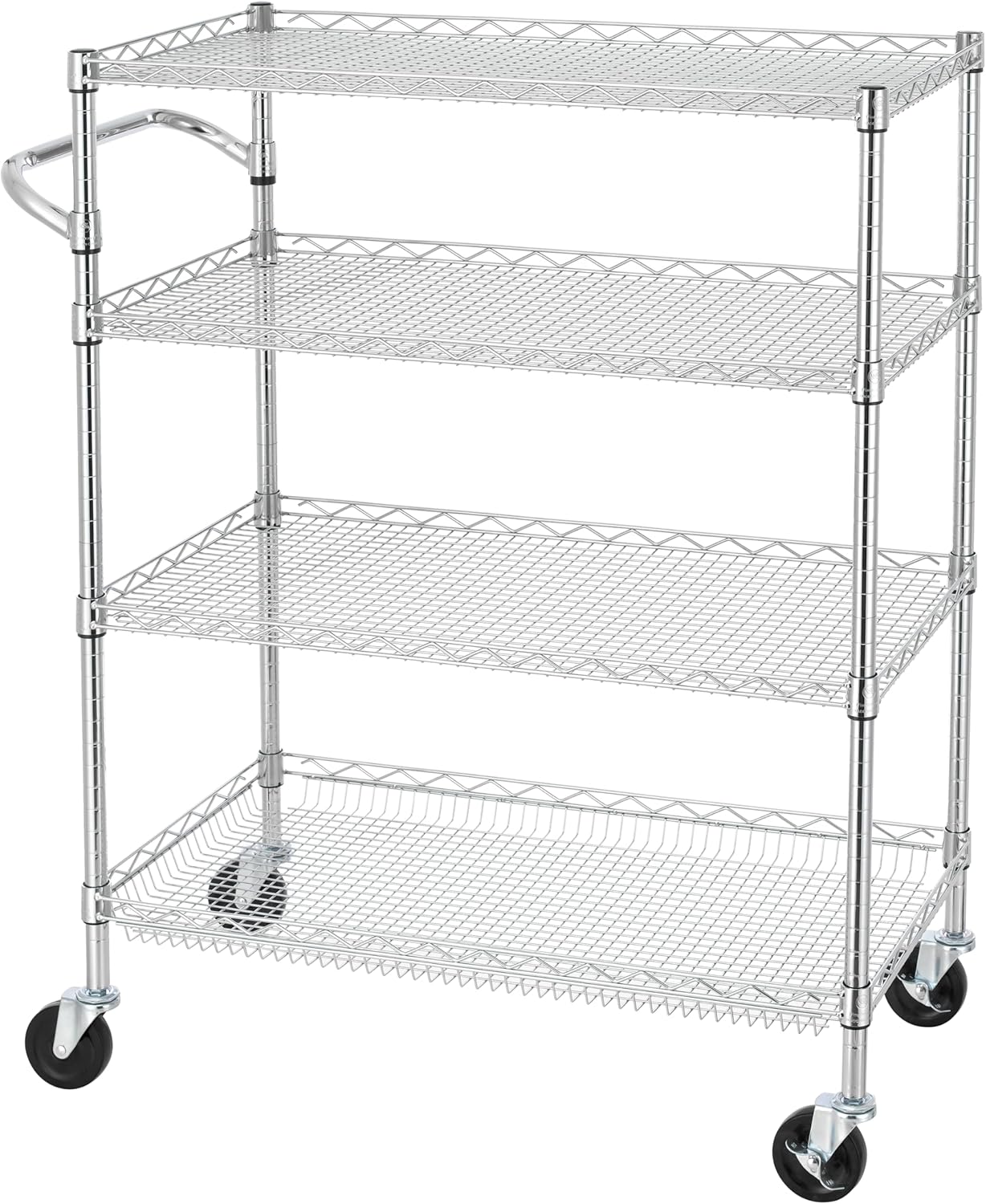 Finnhomy 4 Tier Heavy Duty Rolling Cart for Kitchen and More