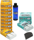 Warm/Tropical Surf Wax 9 Pack with Basecoat Bundle - Long-Lasting Grip
