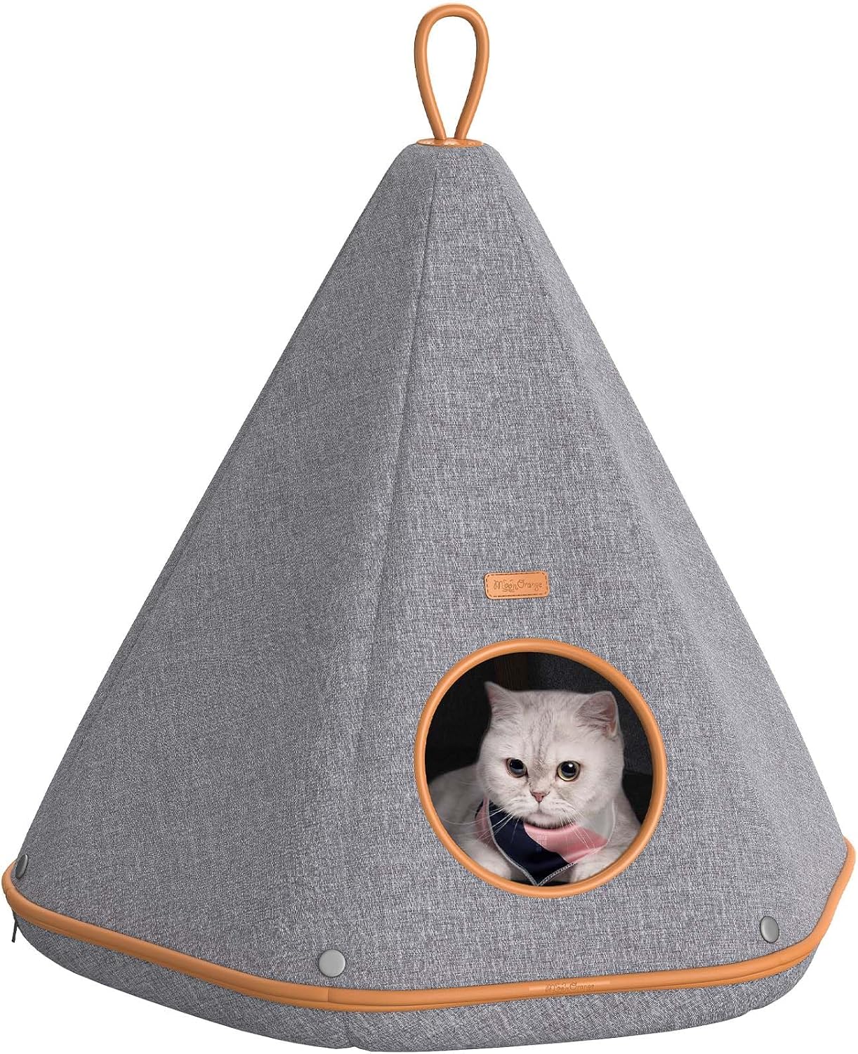 Breathable Washable Cat Teepee, Moonorange