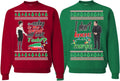 Couples Ugly Christmas Sweatshirt - Why is The Carpet All Wet Todd IDK