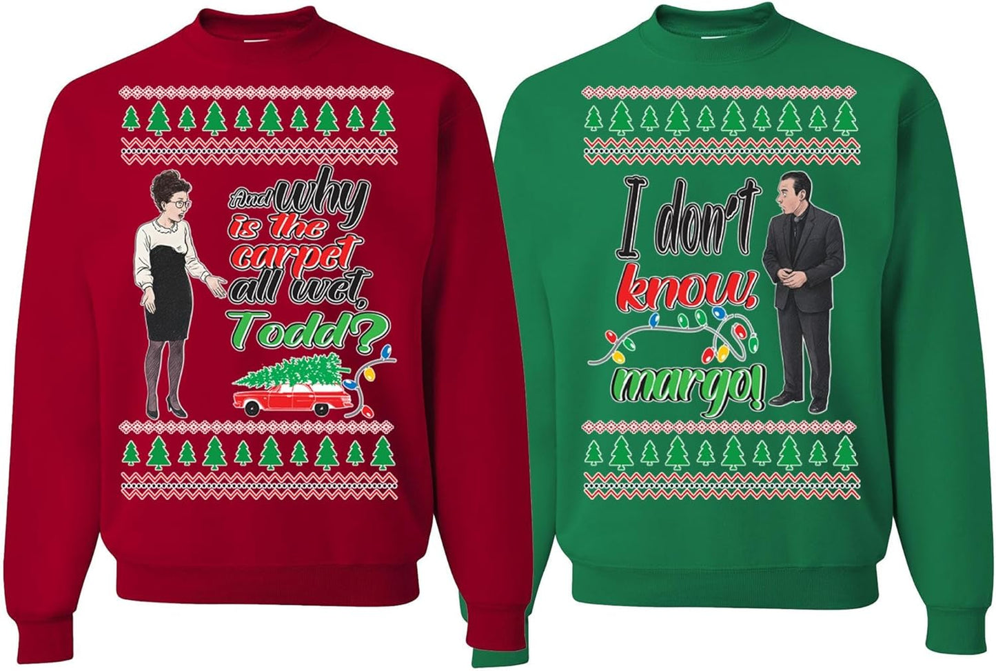 Ugly Christmas Sweatshirt for Couples by Wild Custom Apparel