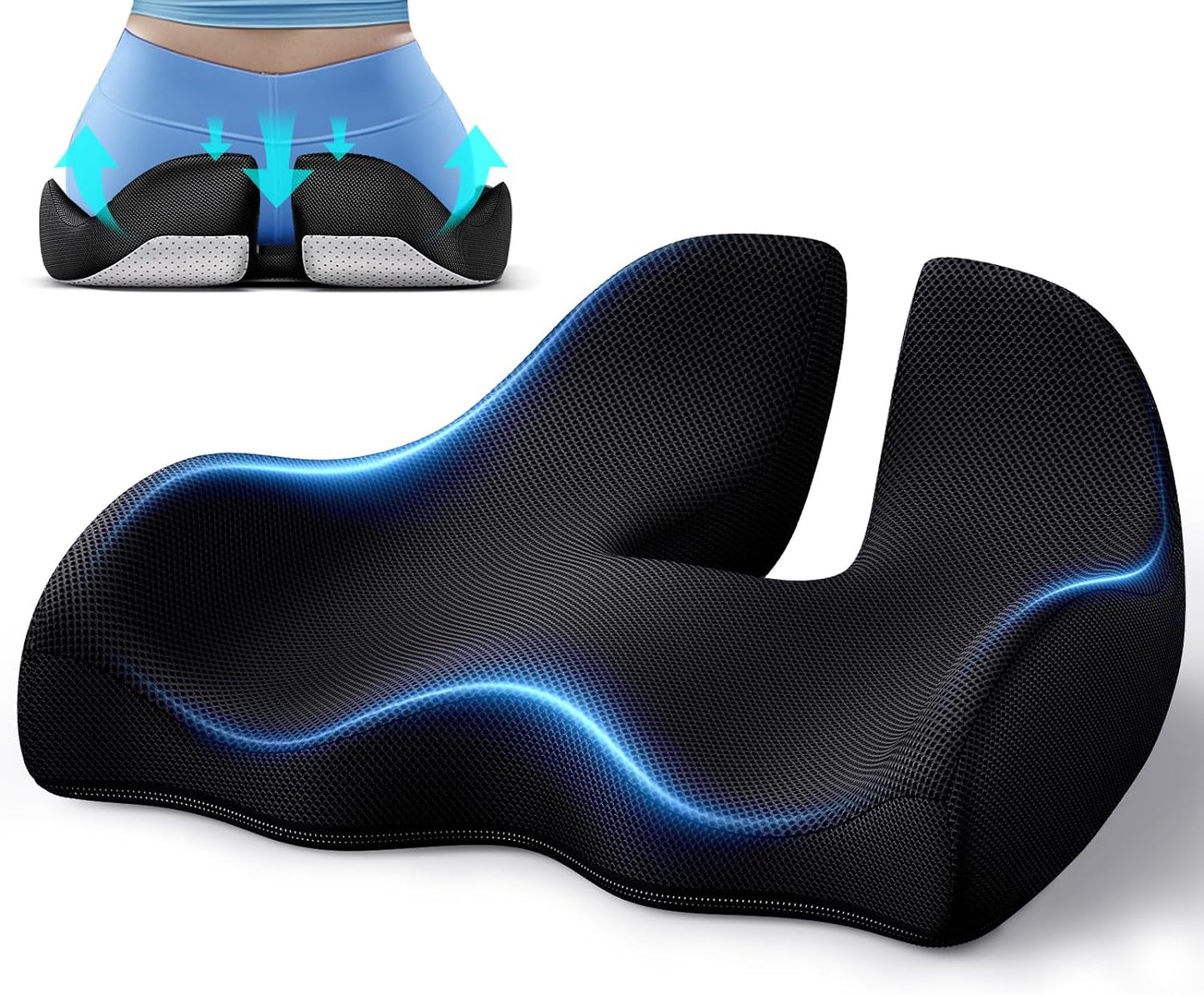 Benazcap Memory Foam Seat Cushion for Pain Relief