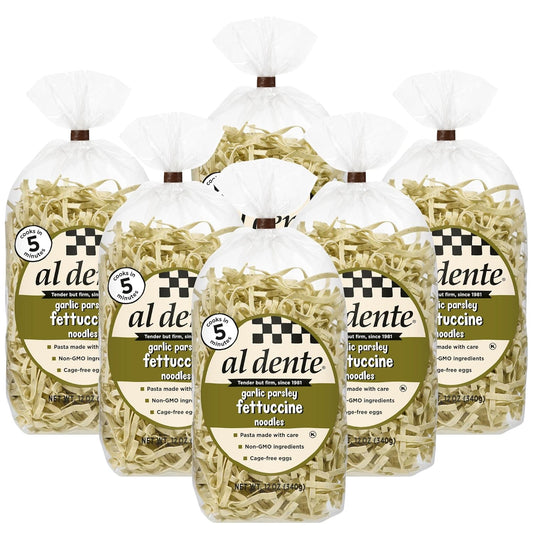 Al Dente Garlic Parsley Fettuccine - Gourmet All-Natural Pasta