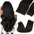 Clip in Hair Extensions for Women 16in 150g 9Pcs - Natural Black