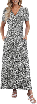 Maxi Dresses for Women Ankle Length Floral Print Beach Long Flowy are