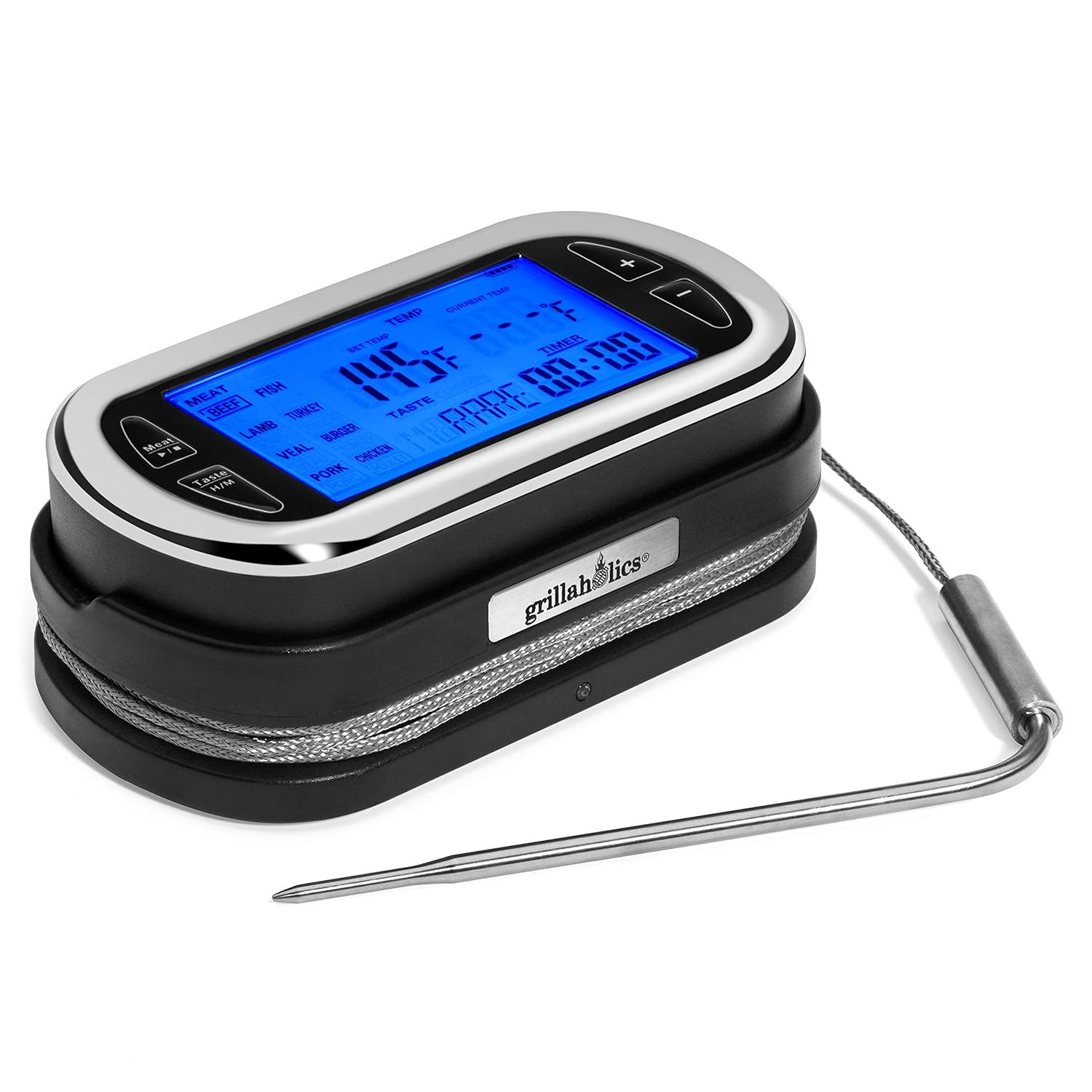 Grillaholics Wireless Meat Thermometer - 200ft Range - Lifetime Warranty