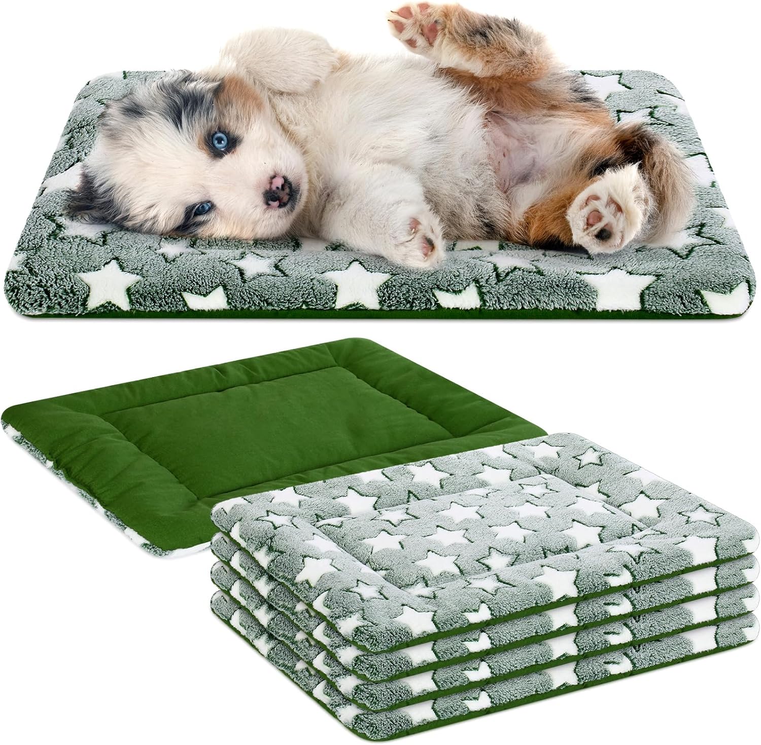 4 Pcs Dog Bed Mat Washable Soft Comfortable Pet Pads for Dogs