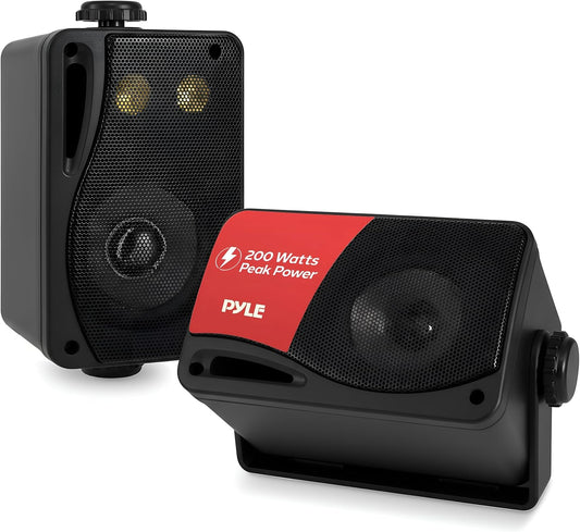 Pyle 3-Way Indoor & Outdoor Box Speaker System for Any Space