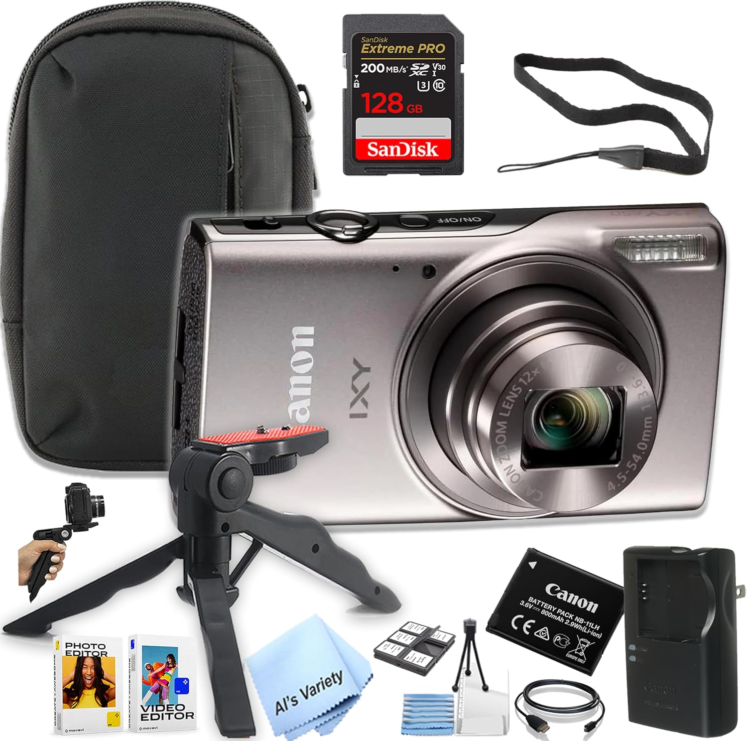 Canon PowerShot IXY 650 HS Camera Bundle