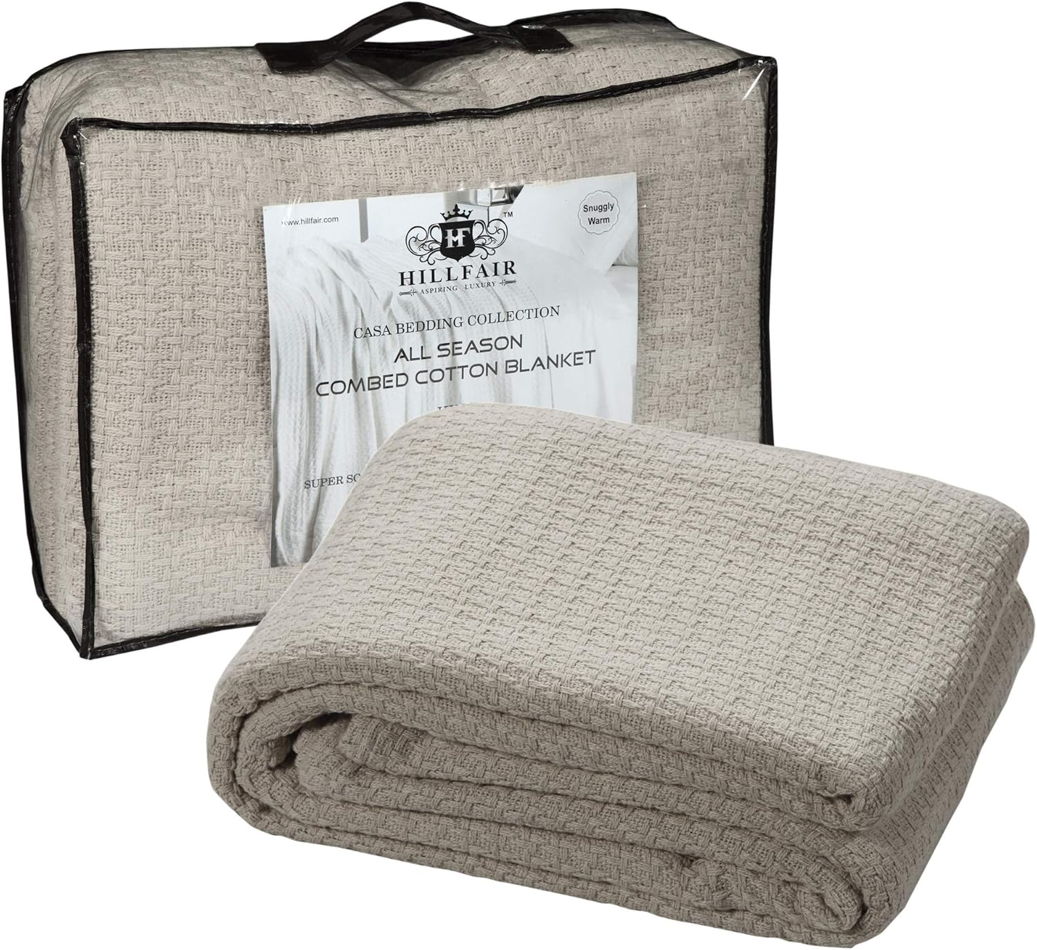 100% Combed Cotton Blanket for California King Size Beds